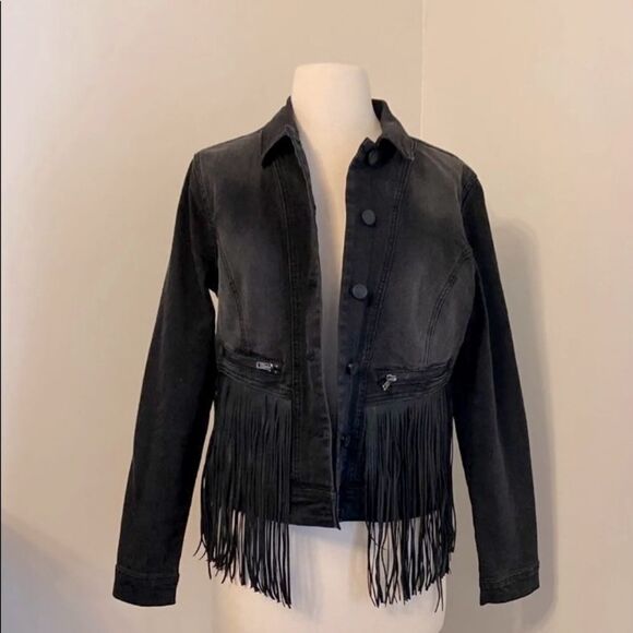 Nine West Jackets & Blazers - Nine West Fringe‎ Jean Jacket